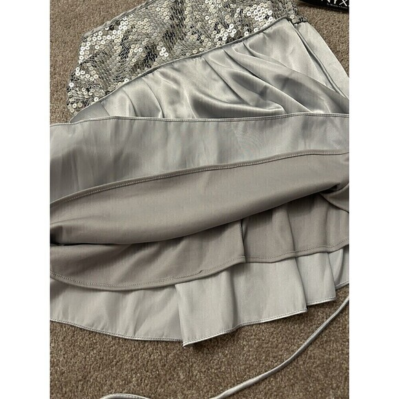 Onyx Nite Top Womens Sequence Silver  Size Large Evening Going‎ Out Concert - Picture 6 of 8